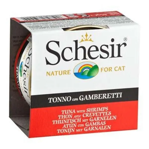 Schesir Tuna Entrée With Shrimps In Jelly Adult Wet Cat Food 1