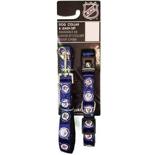 Nhl Winnipeg Jets Adjustable Collar & Leash Set 1