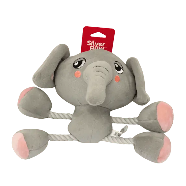 Silver Paw Ropez Jungle Elephant Dog Toy 1