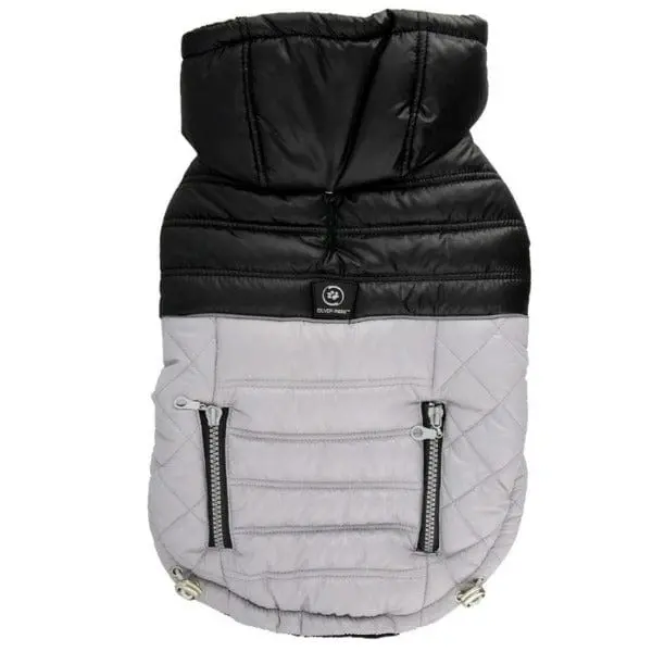 Silver Paw Urban Quilted Puffy Jacket Grey & Black 1