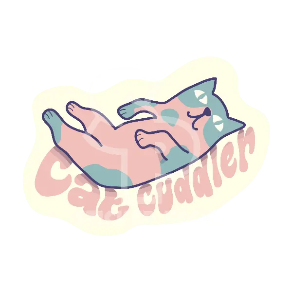 Sticker Pack Cat Cuddler; Small Sticker 1