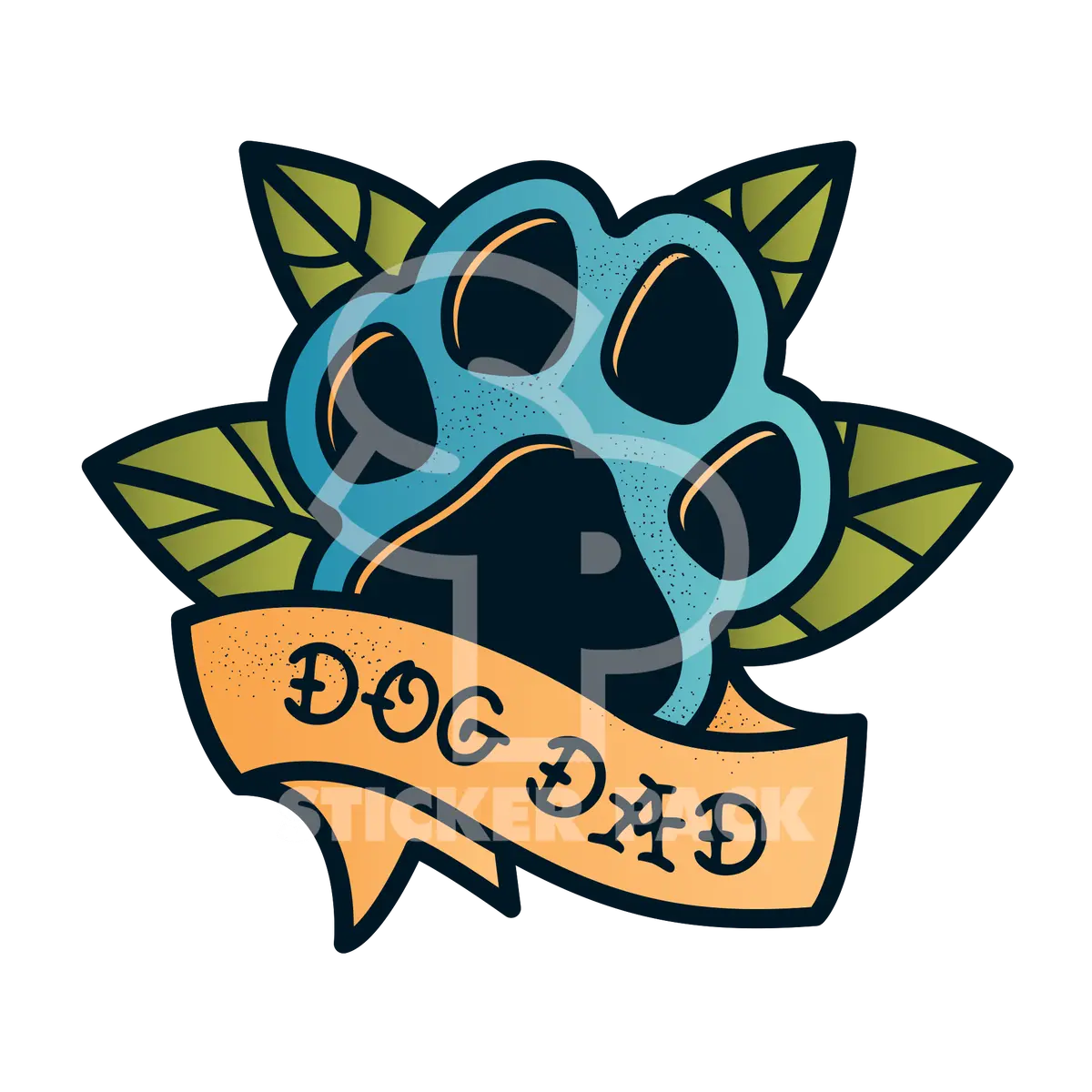 Sticker Pack Dog Sayings -Dog Dad; Small Sticker 1