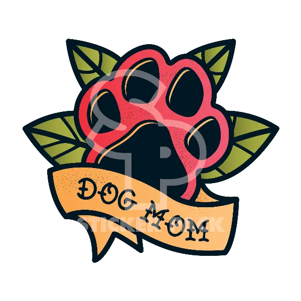 Sticker Pack Dog Sayings -Dog Mom; Small Sticker 1