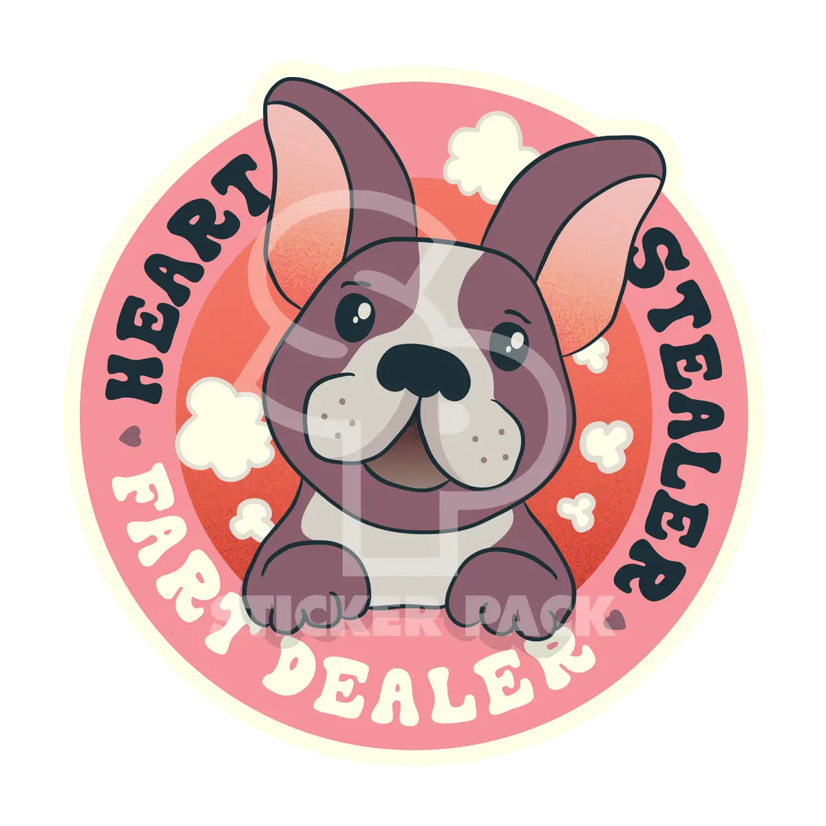 Sticker Pack Dog Sayings - Fart Dealer; Small Sticker 1