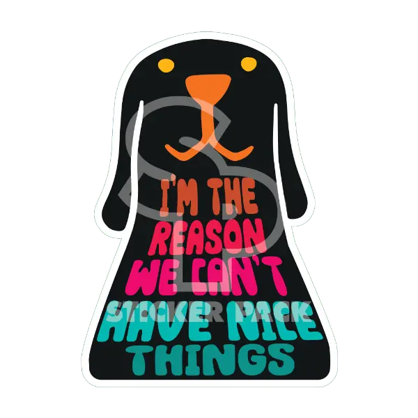 Sticker Pack I'm The Reason We Can't; Large Sticker 1