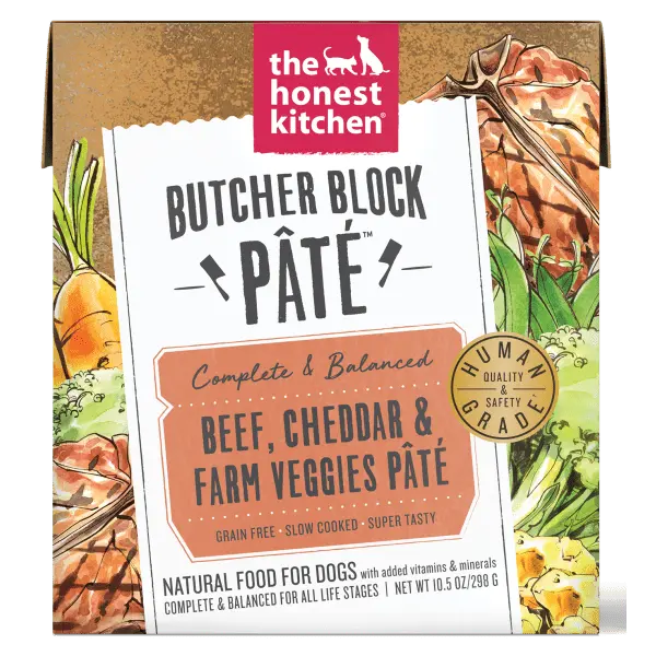 The Honest Kitchen Butcher Block Pate | Beef, Cheddar & Farm Veggies Wet Dog Food 1