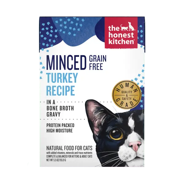 The Honest Kitchen Minced Grain Free Turkey Recipe Wet Cat Food; Case Of 12 (Special Order Item) 1
