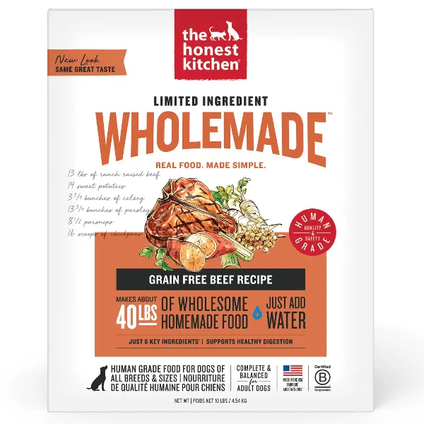 The Honest Kitchen Wholemade | Limited Ingredient Beef Recipe Dehydrated Dog Food, 10Lb (Special Order Item) 1