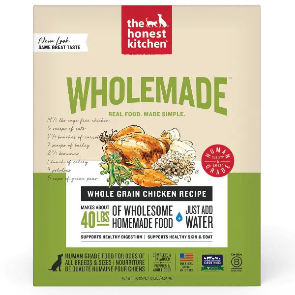 The Honest Kitchen Wholemade | Whole Grain Chicken Recipe Dehydrated Dog Food 1