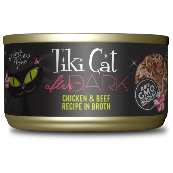 Tiki Cat After Dark | Chicken & Beef Recipe Canned Cat Food 1