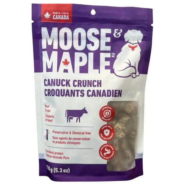 Moose & Maple Canuck Crunch Beef Crisps Dog Treats 1