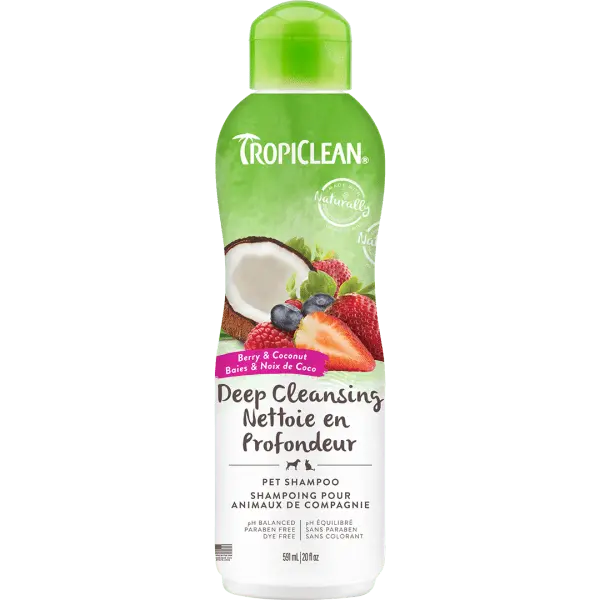 Tropiclean Deep Cleansing Berry & Coconut Pet Shampoo 1