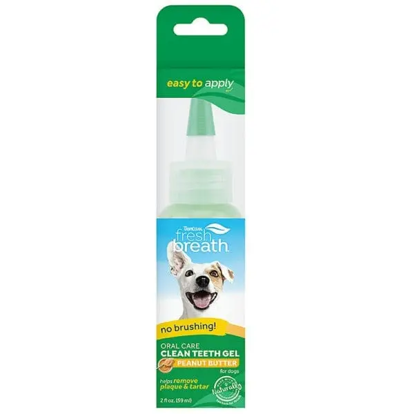 Tropiclean Fresh Breath Clean Teeth Oral Care Gel For Dogs; Peanut Butter 1