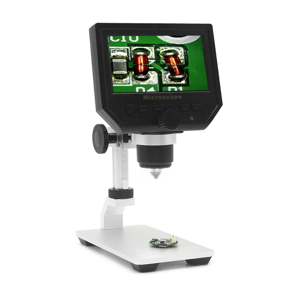 600X 4.3" 8 Leds Microscope Digital Electronic Microscope Video Camera Playback Support For Education Purpose Inspection 1