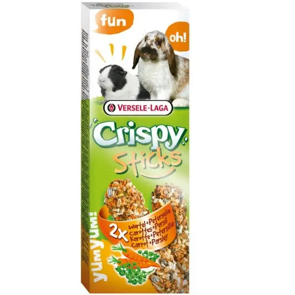 Versele-Laga Crispy Sticks Rabbits-Guinea Pigs Carrot & Parsley Flavour 1