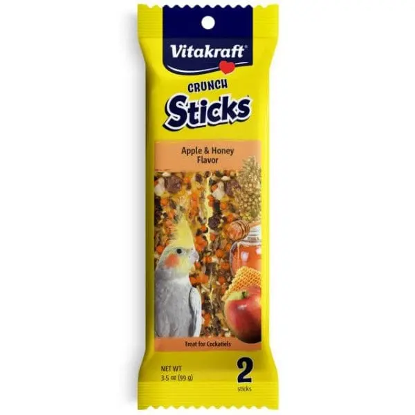Vitakraft Apple & Honey Crunch Sticks For Cockatiels 1