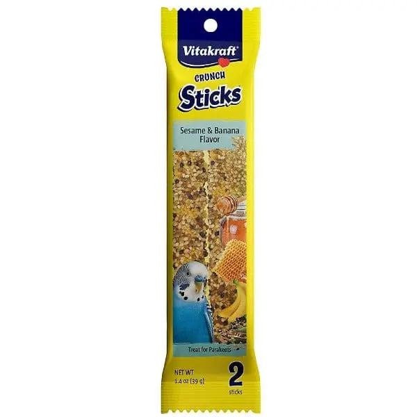 Vitakraft Sesame & Banana Crunch Sticks For Parakeets 1