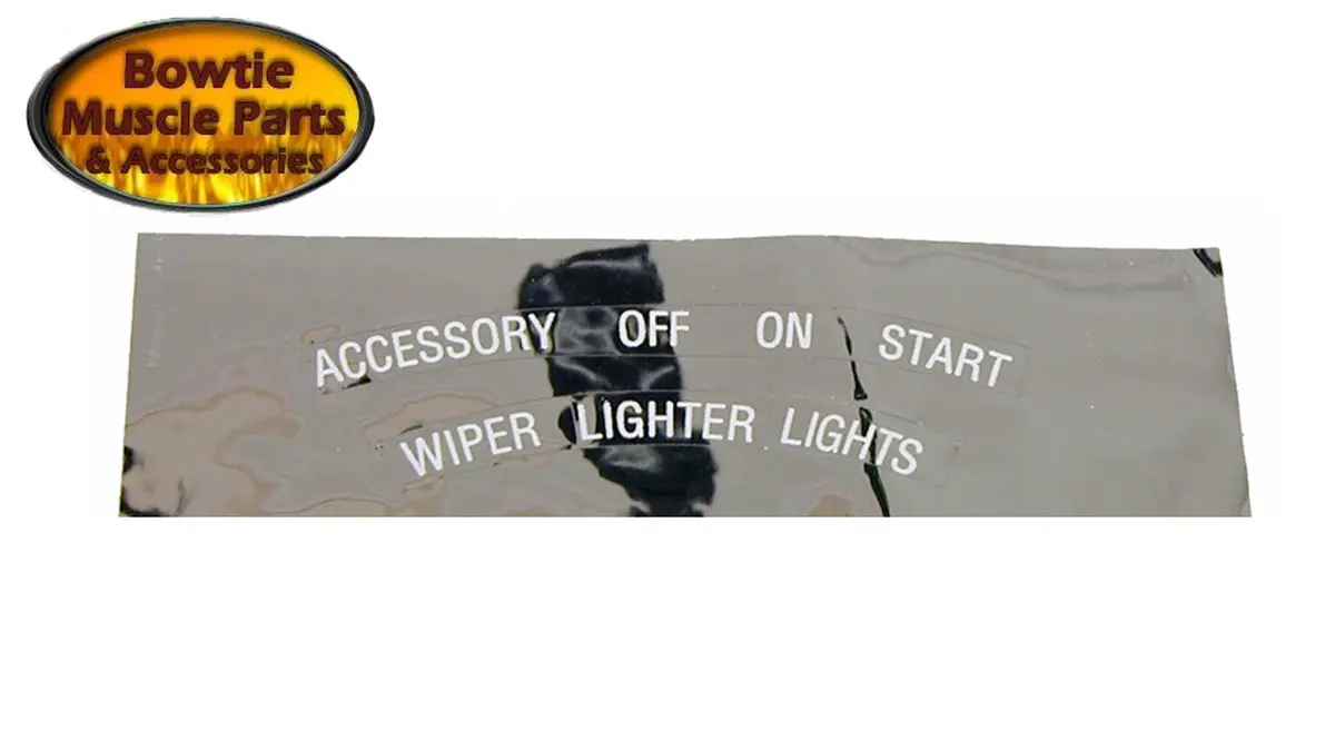 67 Camaro Dash Knob Bezel Decal Set Kit Lighter Igintion Lights Wiper 1