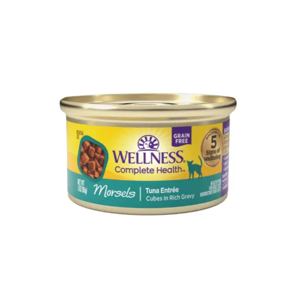 Wellness Complete Health Morsels Tuna Entree In Gravy Canned Cat Food, 3Oz 1