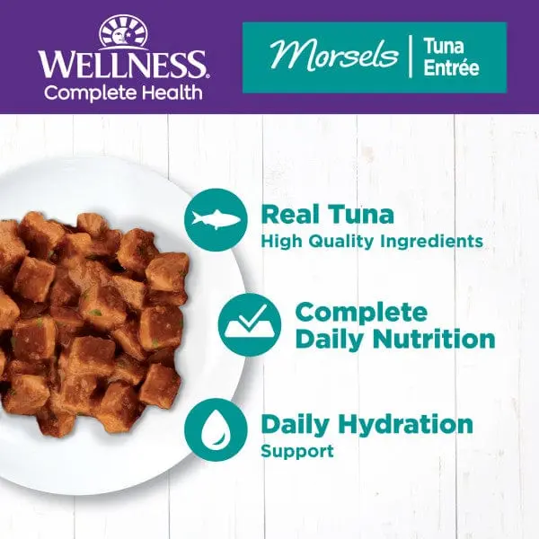 Wellness Complete Health Morsels Tuna Entree In Gravy Canned Cat Food, 3Oz 2