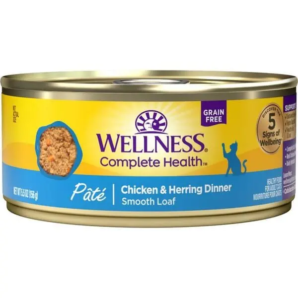 Wellness Complete Health Pate Chicken & Herring Dinner Canned Cat Food 1