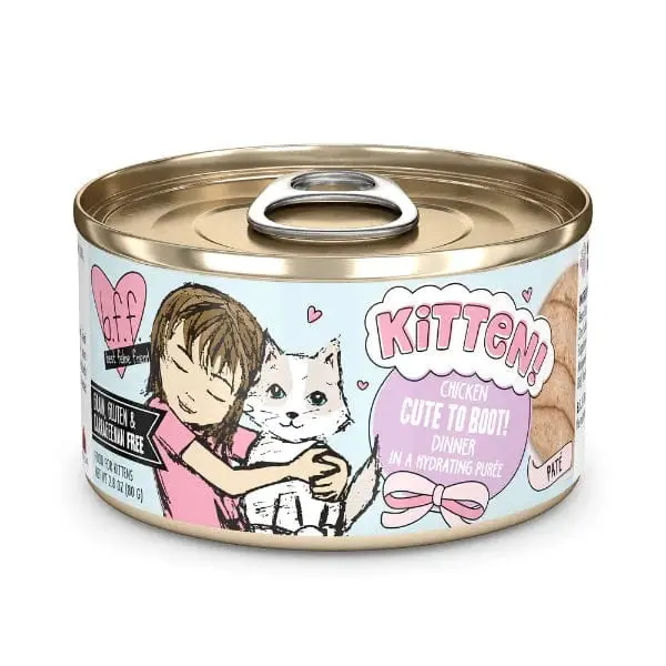 B.F.F. Kitten Chicken Cute To Boot Canned Cat Food, 2.8Oz 1