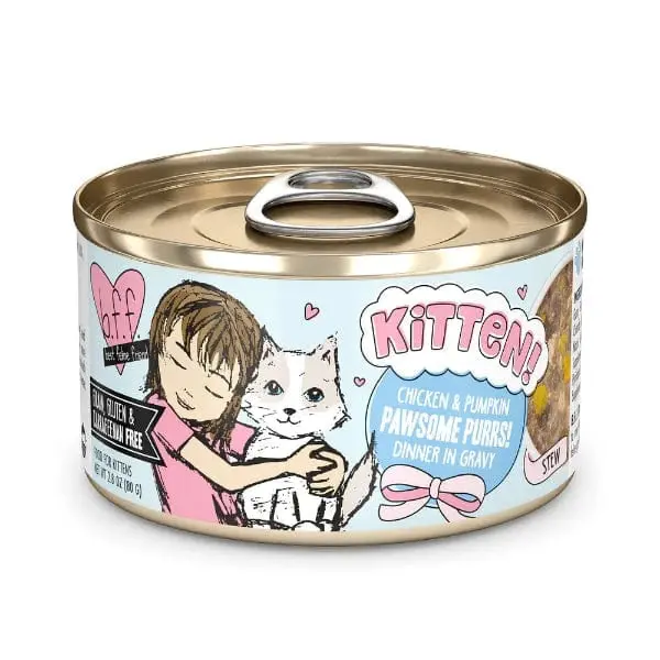 B.F.F. Kitten Chicken & Pumpkin Pawsome Purrs Canned Cat Food, 2.8Oz 1