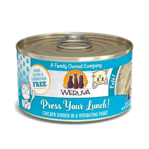 Weruva Press Your Lunch Chicken Dinner In Hydrating Purée Canned Cat Food, 3Oz 1