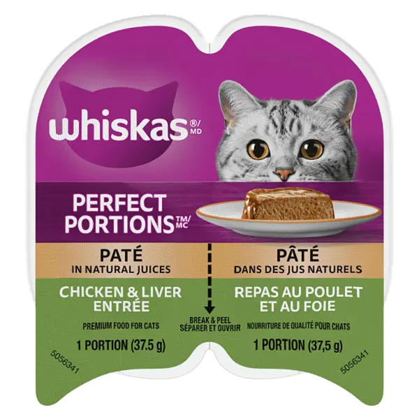 Whiskas Perfect Portions Chicken & Liver Pâté Wet Cat Food 1