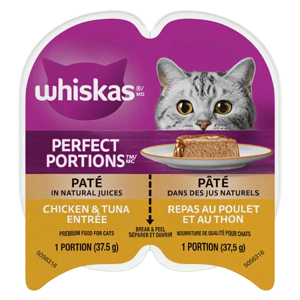 Whiskas Perfect Portions Chicken & Tuna Pâté Wet Cat Food 1