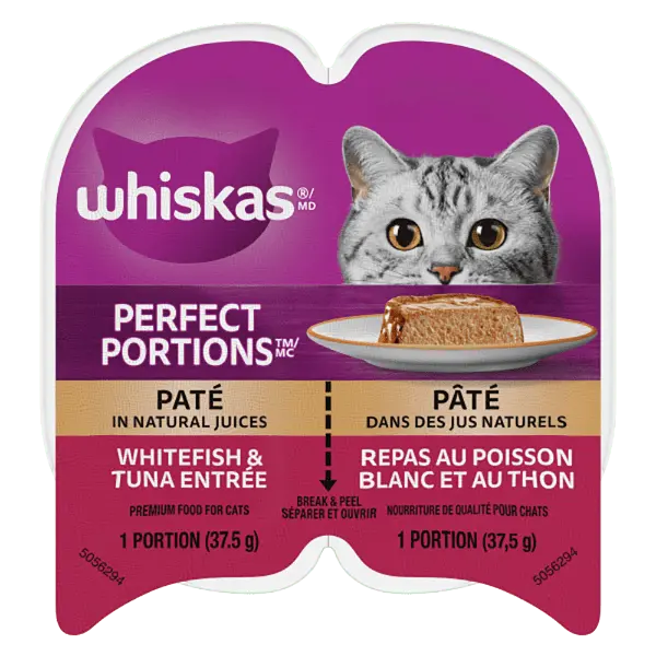 Whiskas Perfect Portions Whitefish & Tuna Pâté Wet Cat Food 1