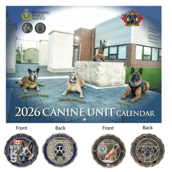 Winnipeg Police Service Canine Unit Calendar Or Coins 3