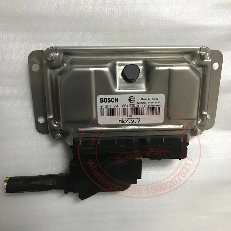 With Ecu Connector, New Bosch Me7.9.7 Ecu 0261201664 T11-3605010Ea For Chery A5 Engine Computer Control Unit (0 261 201 664) 1