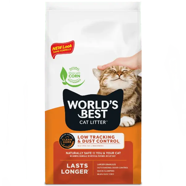 World's Best Low Tracking & Dust Control Clumping Cat Litter 1