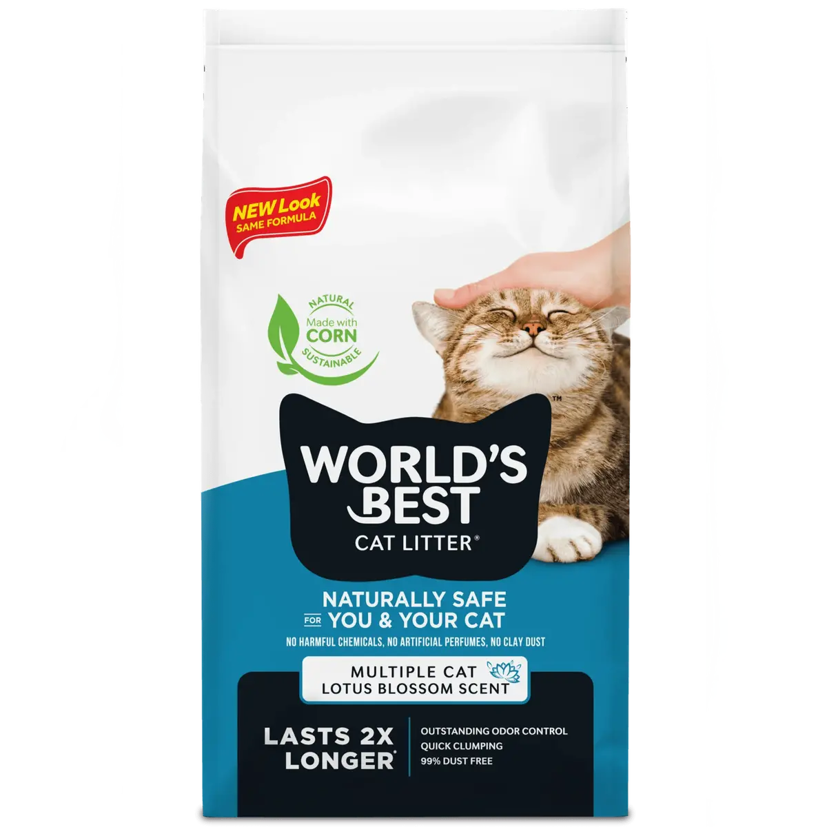 World's Best Multiple Cat Lotus Blossom Scented Clumping Cat Litter, 28Lb 1