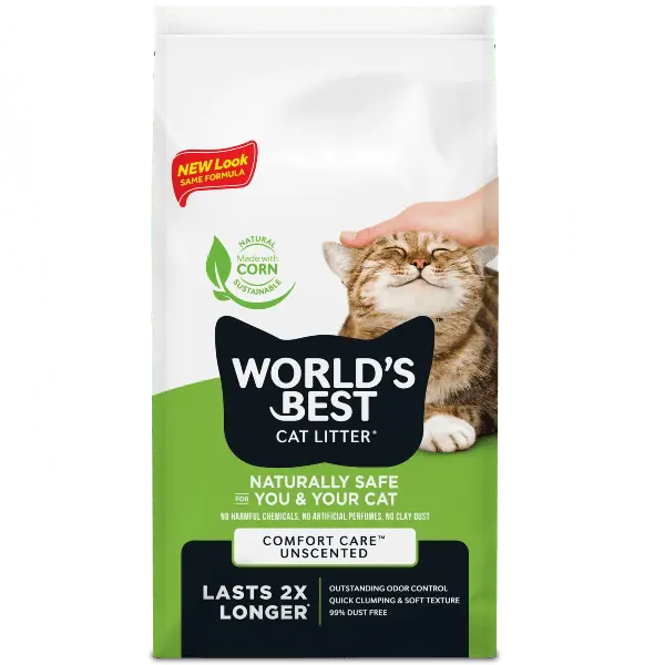 World's Best Comfort Care Unscented Clumping Cat Litter 1