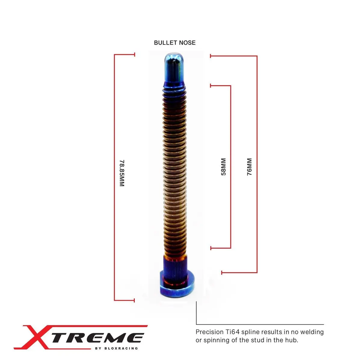 Blox Racing Xtreme Honda Titanium Wheel Studs 1