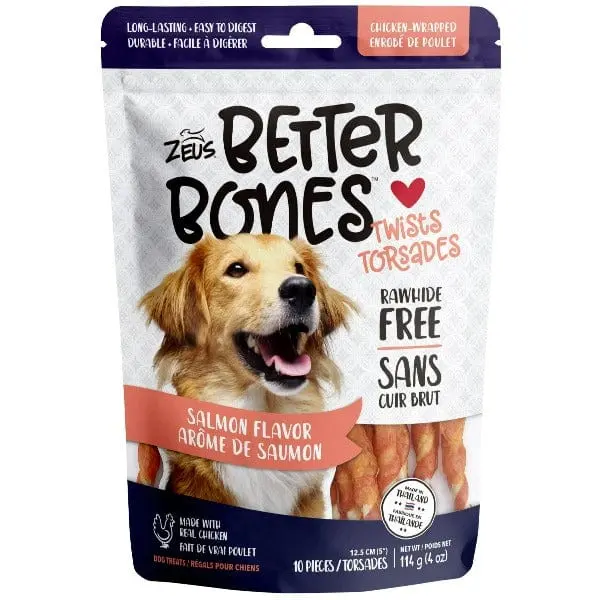 Zeus Better Bones Salmon Twists For Dogs 1