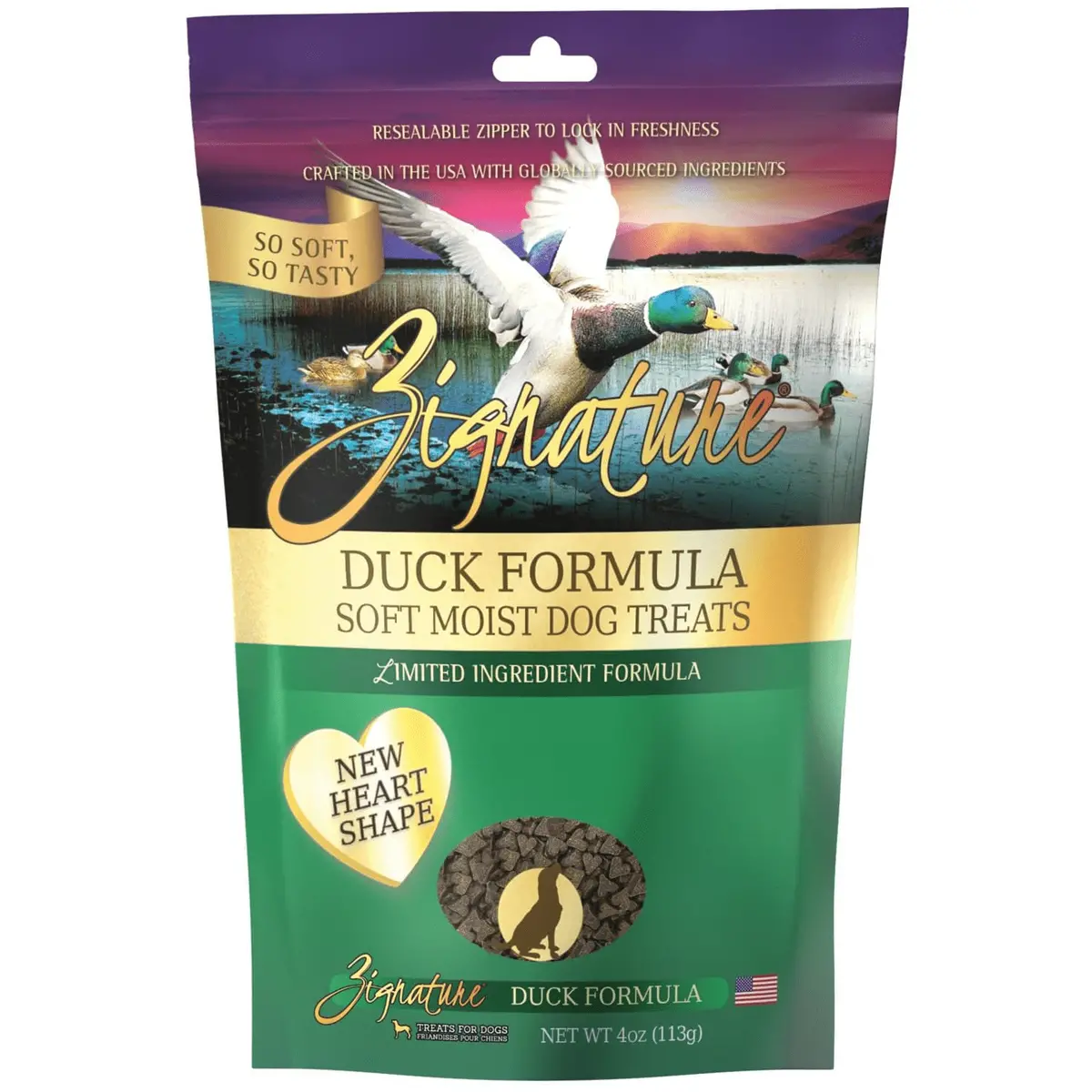 Zignature Soft Moist Duck Formula Dog Treats 1