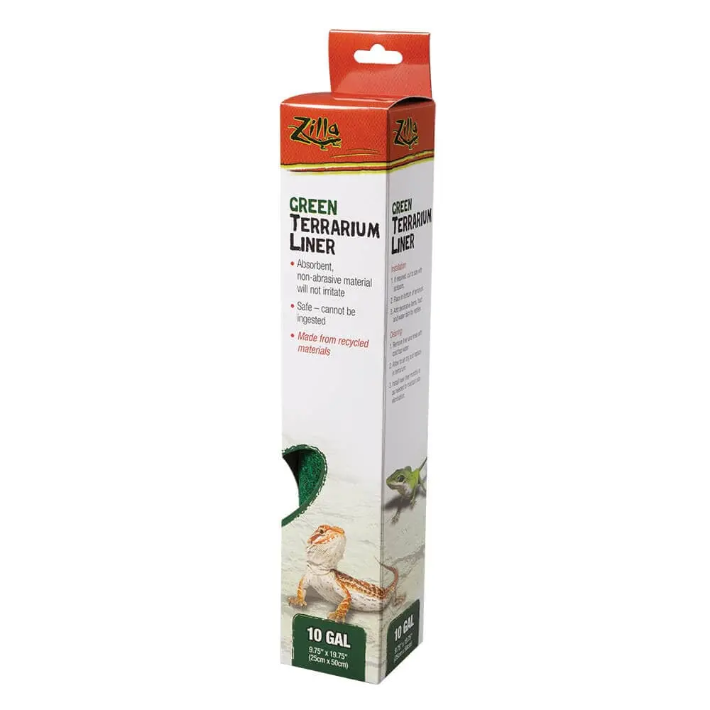 Zilla Terrarium Liner Reptile Bedding; Green 1