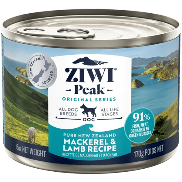 Ziwi Peak Original Series Mackerel & Lamb Recipe Canned Dog Food, 6Oz 1