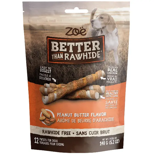 Zoë Better Than Rawhide Peanut Butter Twists For Dogs 1