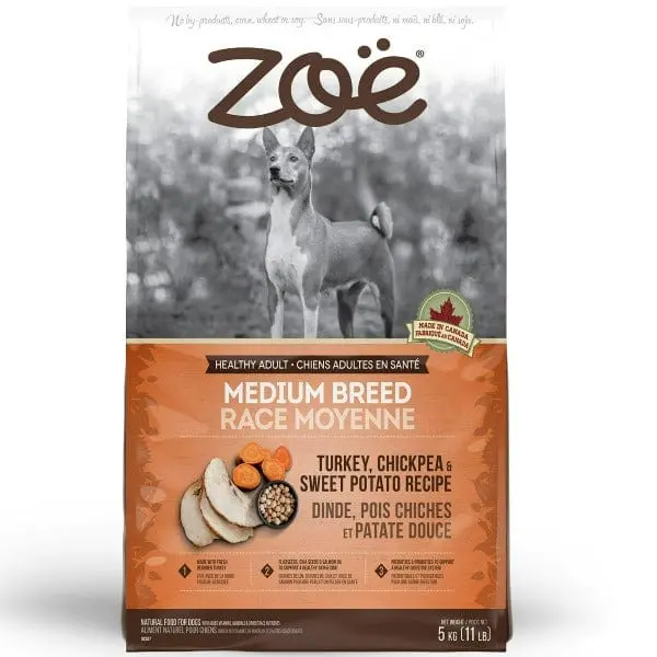 Zoë Dog Medium Breed Turkey, Chickpea & Sweet Potato Dry Dog Food, 5Kg 1