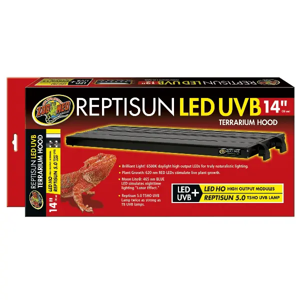 Zoo Med T5 Reptisun Led Uvb Terrarium Hood 1