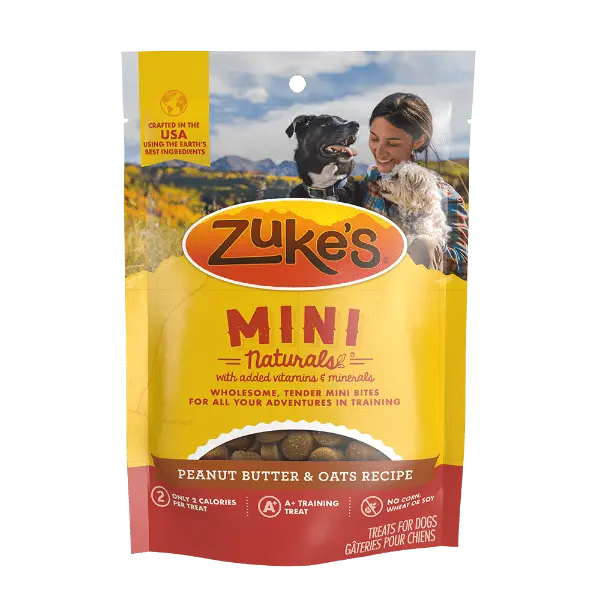 Zuke's Mini Naturals Peanut Butter & Oats Recipe Dog Treats 1