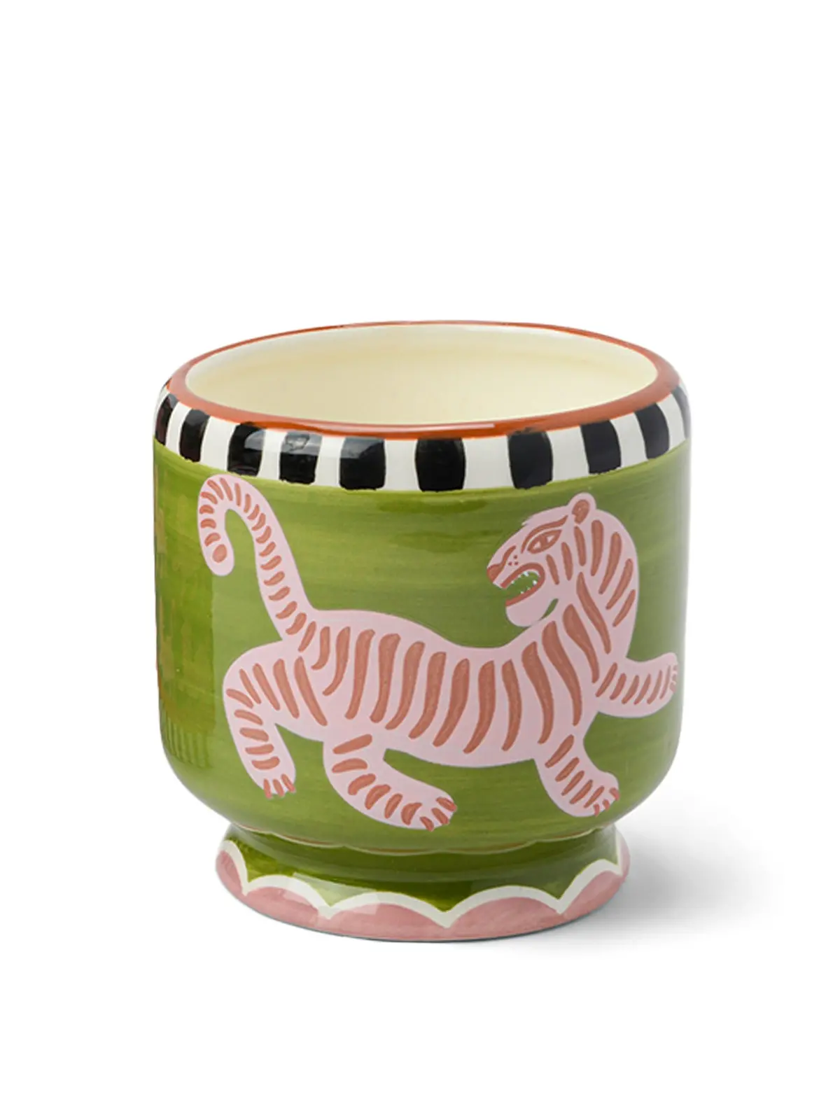 Black Cedar & Fig Tiger Ceramic Candle 1