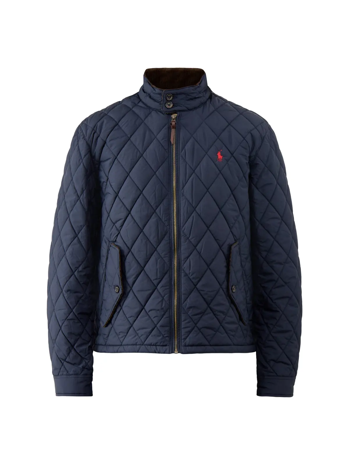Quilted Windbreaker Jacket College Navy 1