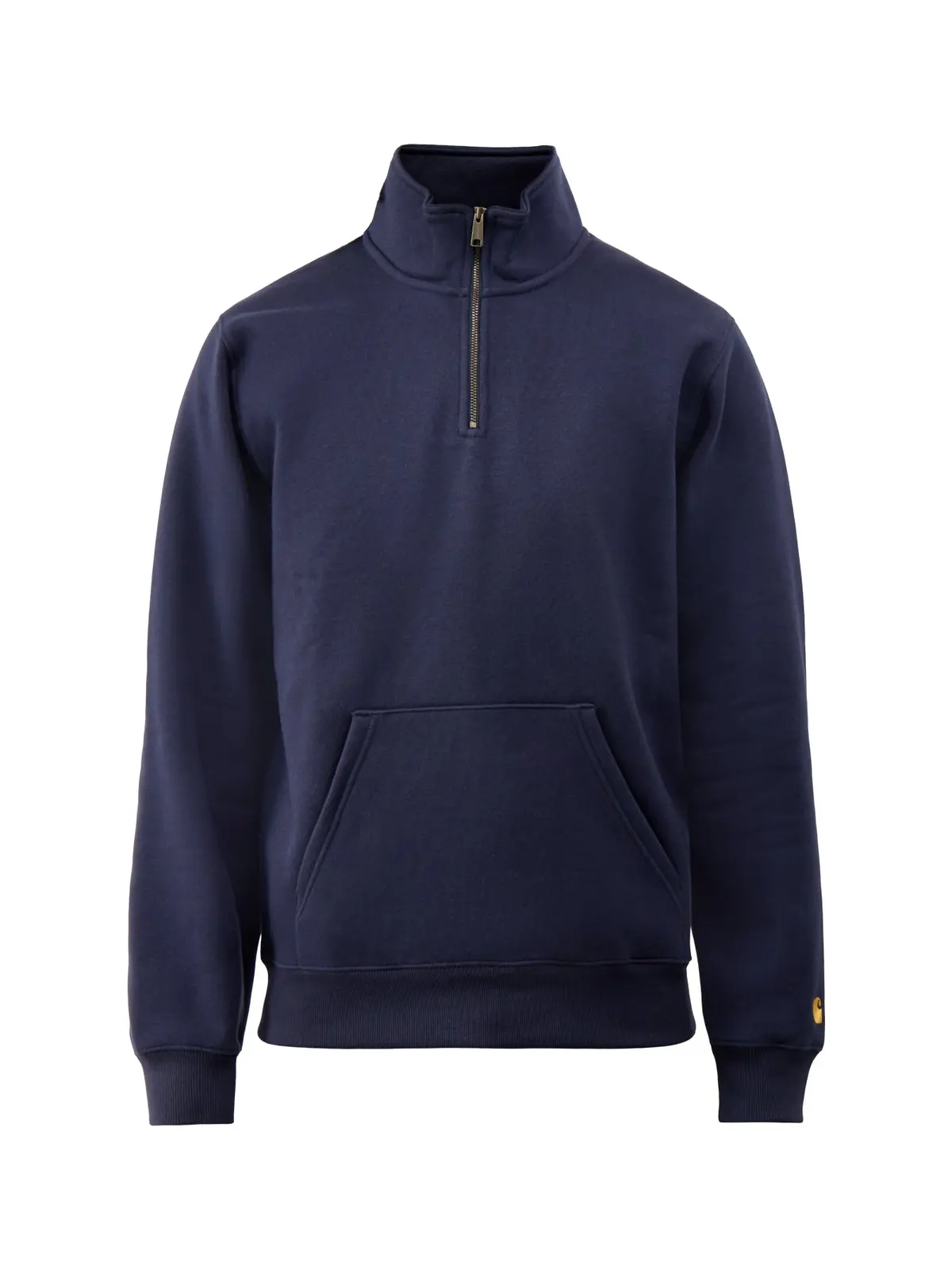 Chase Neck Zip Sweat Dark Navy Gold 1