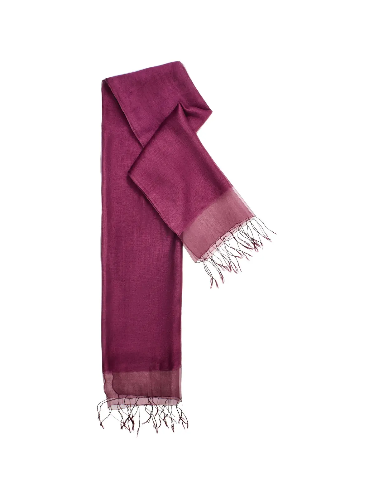 Marella Caco Stole With Fringe Bordeaux 1