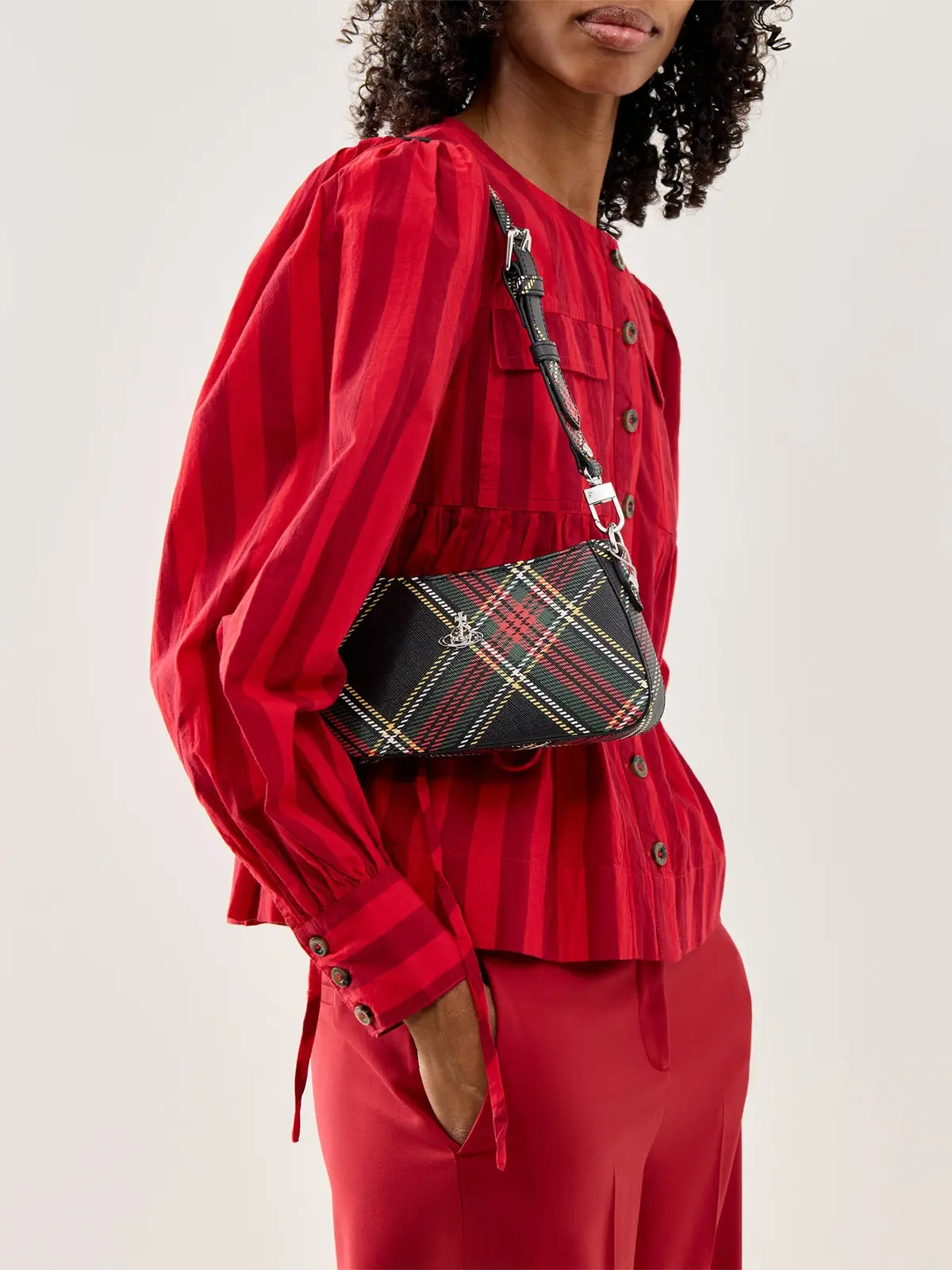 Tasha Tartan Shoulder Phone Bag Chelsea Tartan 2
